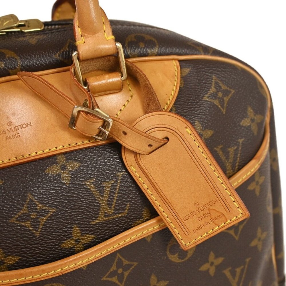 LOUIS VUITTON LV Logo Deauville Hand Bag Monogram Leather Brown M47270 86GA444 - Picture 5 of 16